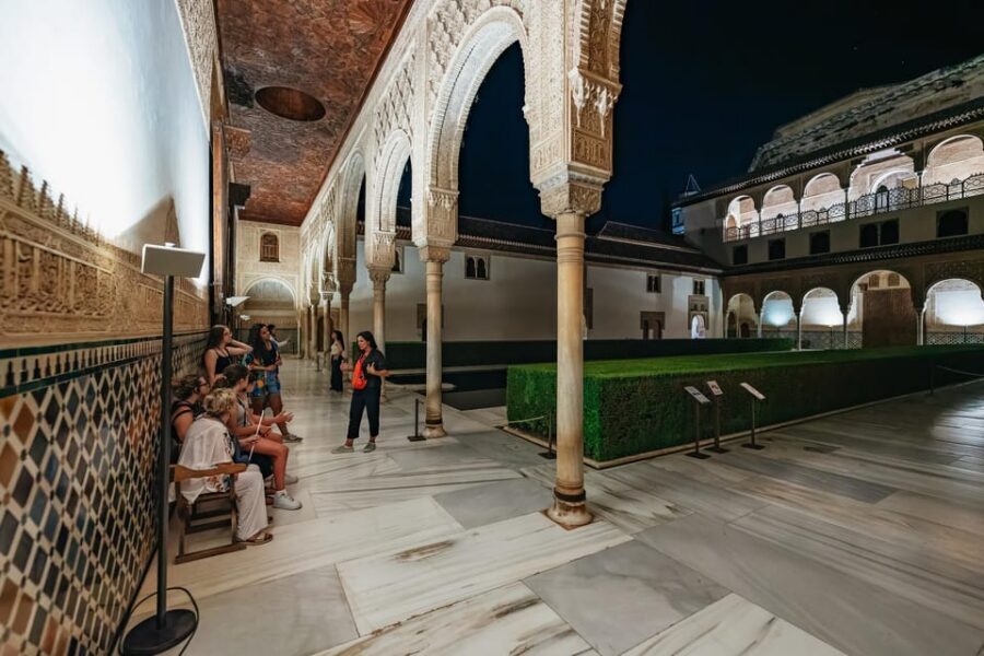 Granada: Alhambra and Nasrid Palaces Guided Tour at Night - Practical notes: tickets, passport, and what’s not allowed
