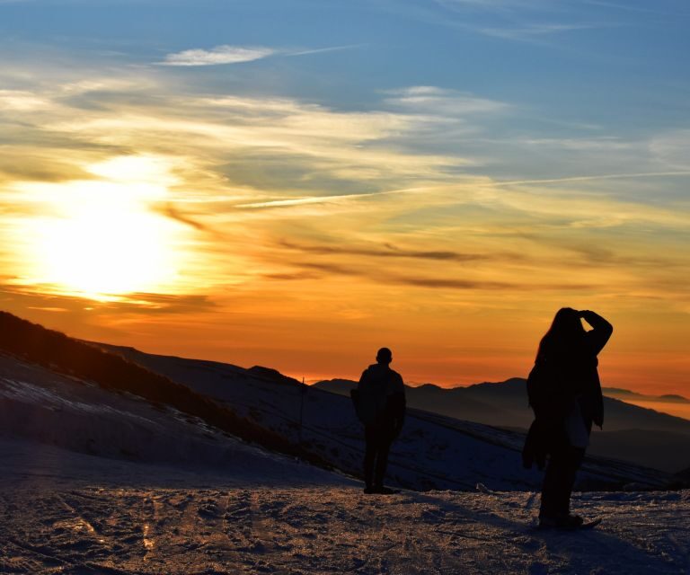 Sunset in Sierra Nevada at 2,500m altitude - Sierra Nevada sunset from Granada: the big idea